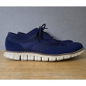 Cole Haan ZeroGrand Mens Size 10 No Stitch Wing OX Rainstorm Blue C25714